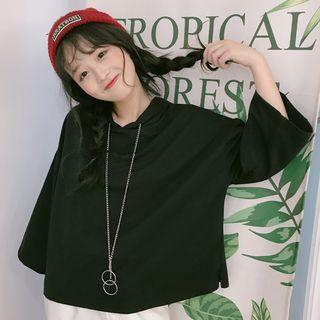 Plain 3/4 Sleeve Pullover