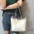 Pvc Transparent Chained Bucket Bag