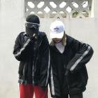 Couple Matching Check Trim Hooded Jacket