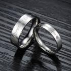 Engraved Couple Matching Stainless Steel Ring