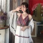 Pattern Sleeveless Dress / Scarf