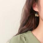 Ball Earring Silver Pin - Gold Plating - One Size