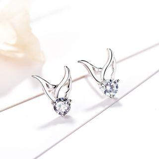 Dove Ear Stud Silver - One Size
