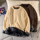 Fleece-lined Loose-fit Sweater
