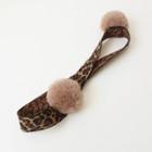 Chenille Bobble Leopard Print Headband As Shown In Figure - One Size