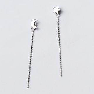 S925 Sterling Silver Non-matching Drop Earring