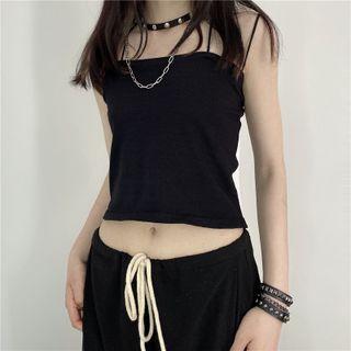 Strappy Knit Crop Top
