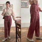Pile-lined Baggy Pants