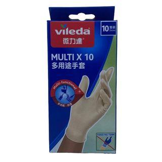 Vileda - Mulit-purpose Disposable Latex Gloves, 10pcs 1 Pack (10pcs)