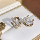 Faux Pearl Alloy Layered Earring 1 Pair - Gold - One Size