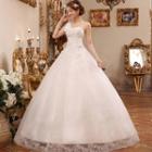 One-shoulder Lace Wedding Ball Gown