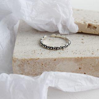 925 Sterling Silver Retro Open Ring Silver - 14
