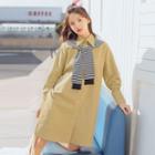 Long-sleeve Mini Shirtdress / Cape / Set