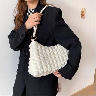 Plain Shoulder Bag White - One Size