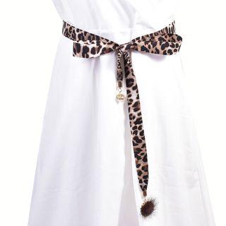 Leopard Print Sash Belt