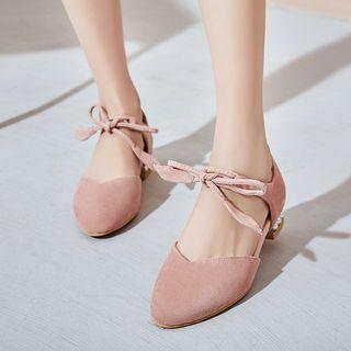 Beaded Heel Ankle Tie Dorsays