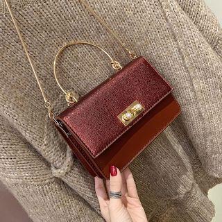 Faux Pearl Lock Handbag