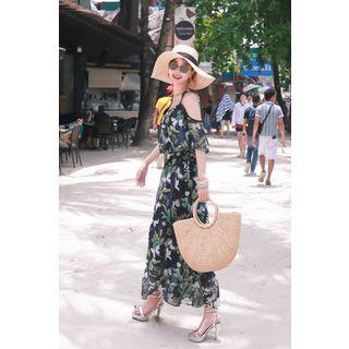 Off-shoulder Floral Print Jumpsuit