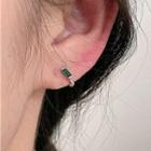 Rhinestone Alloy Earring Eh0913 - 1 Pair - Earring - Silver - One Size