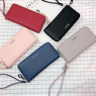 Lettering Zip Long Wallet