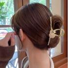 Floral Hair Claw 01 - Gold - One Size
