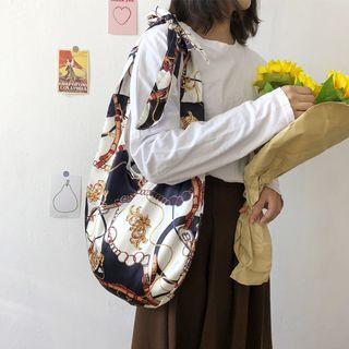 Chain Print Silky Crossbody Bag As Shown In Figure - One Size