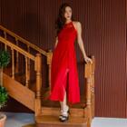 Lace-panel Halter Night Gown