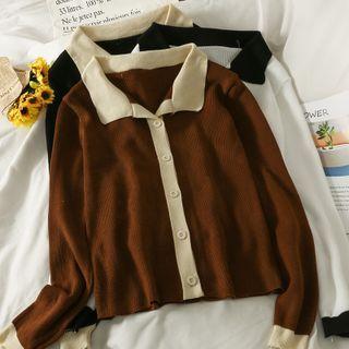Colorblock Slim-fit Knit Shirt