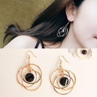 Acrylic Bead Hoop Earring