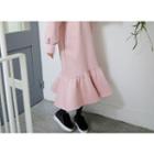 Mock-neck Ruffled Long Dress
