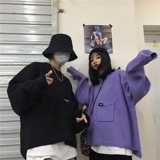 Couple Matching Pocket Detail Sweater