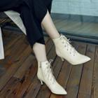 Low Heel Pointy Ankle Boots