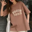 Letter Embroiderd Elbow-sleeve T-shirt