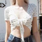 Front Tie Short Sleeve T-shirt