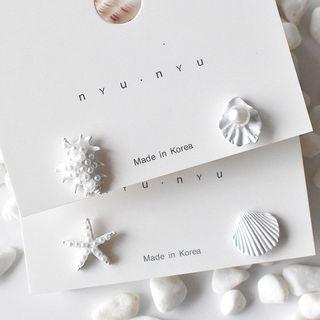 Non-matching Faux Pearl Shell / Starfish Earring (various Designs)