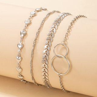 Set Of 4: Bracelet 18798 - Set Of 4 - Silver - One Size