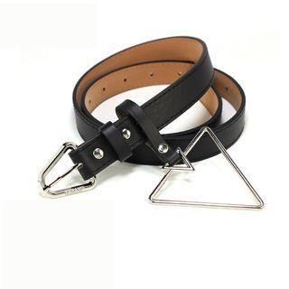 Triangular Buckle Belt Black - One Size