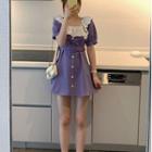 Lace Short-sleeved Dress