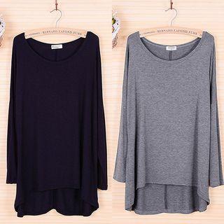 Dip-back Long-sleeve Top