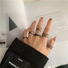 Set Of 6 : Alloy Ring (assorted Designs)