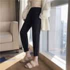 Cropped Cable-knit Slim-fit Pants