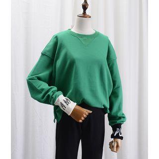 Contrast Cuff Pullover