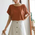 Pleated Dolman Sleeve Loose-fit Top