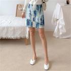 Zip-side Dye Miniskirt