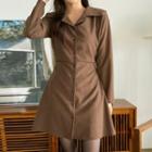 Sailor-collar Tie-waist Minidress
