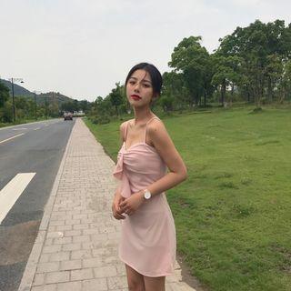 Ruffled Spaghetti Strap Dress