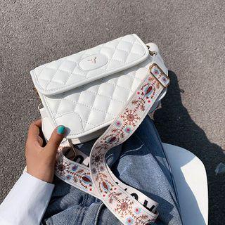 Print Quilted Crossbody Bag