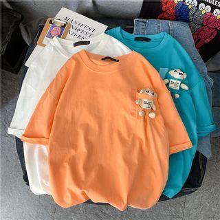 Short-sleeve Bear Plush T-shirt