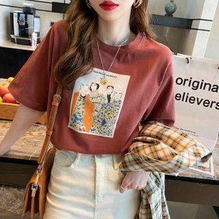 Printed Loose T-shirt In 7 Colors