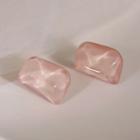 Geometrical Clip-on Earring 1 Pair - Pink - One Size